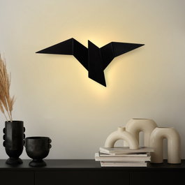 Opviq Lámpara de Pared de Metal Negra